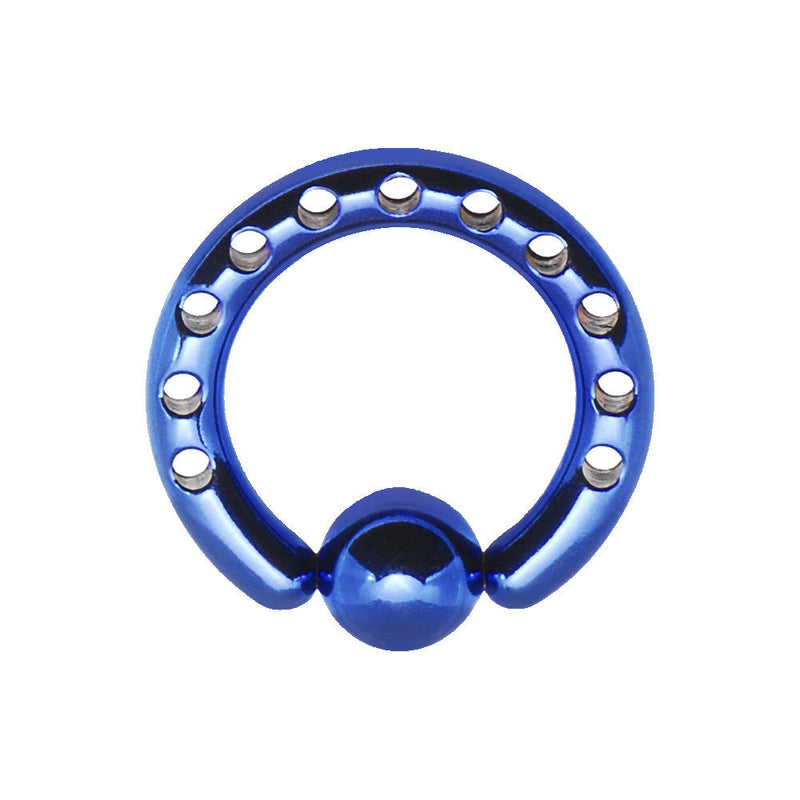 8G INDUSTRIAL PUNCHED Electric Blue TITANIUM BCR
