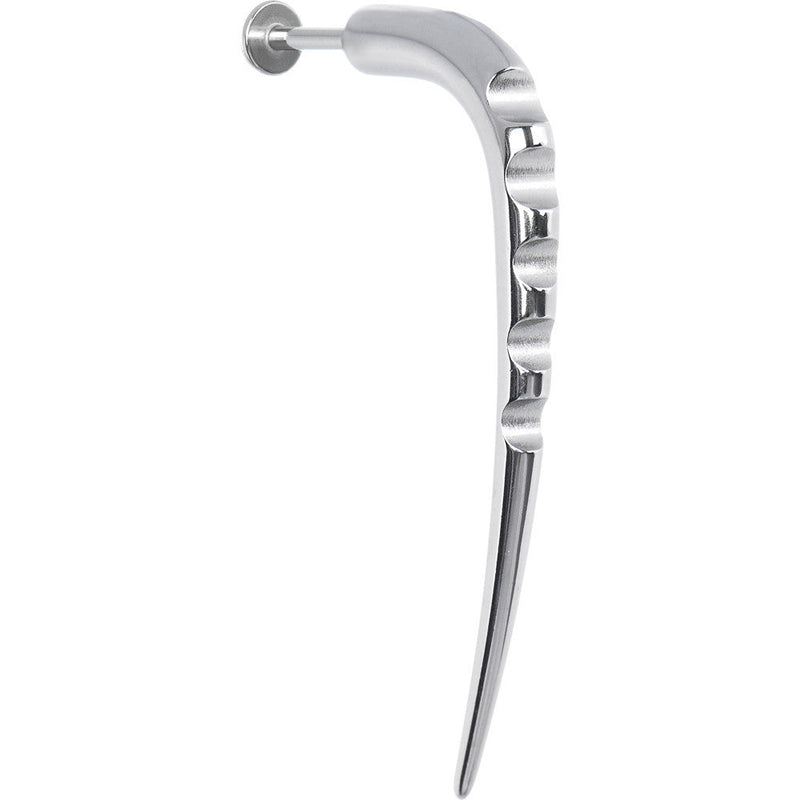14G Stainless Steel CARVED HOOK Labret - 3/8