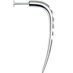 14G Stainless Steel CARVED HOOK Labret - 3/8