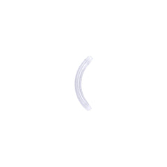 14G Clear 3/8 Curved Bioplast Flexible Replacement Barbell