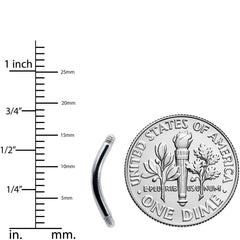 14G 316l Stainless Steel Replacement Curved Barbell 3/8