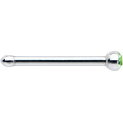 20G Stainless Steel Green Gem Micro Nose Bone