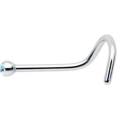 Aqua Gem MICRO Nose Ring Twister