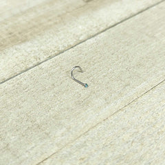 20G Stainless Steel Light Blue Gem Micro Nose Ring Twister