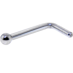 20G Stainless Steel Stainless Steel Micro Ball Nose Ring L-Shaped
