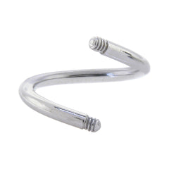 14G Threaded 316l Stainless Steel Spiral Twist Shaft 7/16