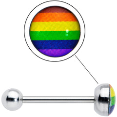 Surgical Steel RAINBOW Gay Pride Barbell