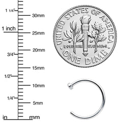 18G Stainless Steel Nose Hoop - 3/8