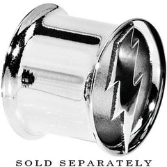 9/16 Stainless Steel Double Flare Lightning Bolt Tunnel