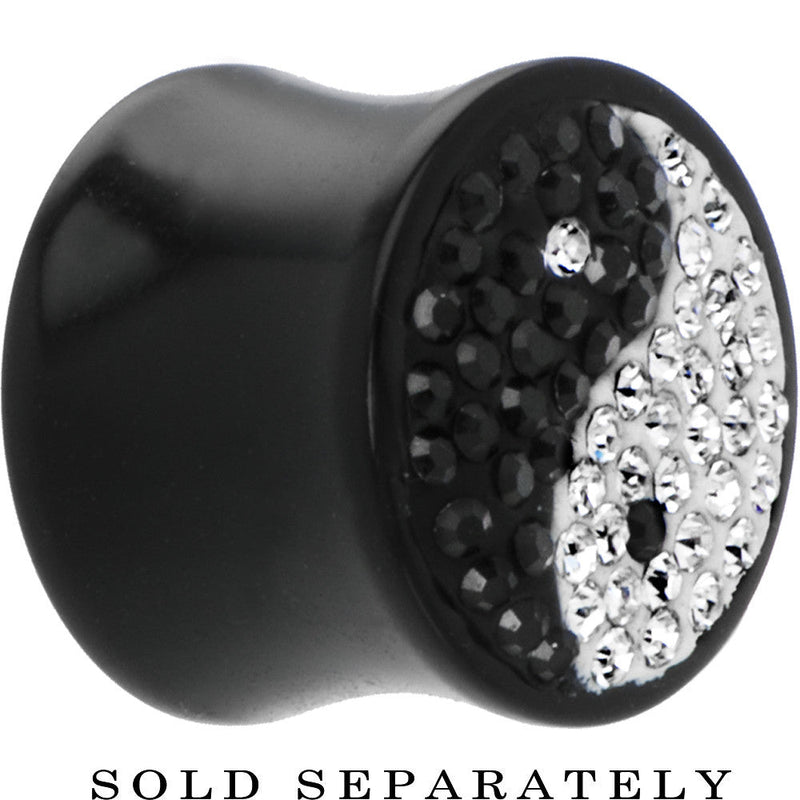 5/8G Crystal Ying Yang Saddle Plug