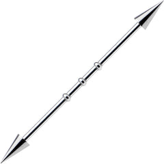 Surgical Steel Spiked Industrial Barbell Earring