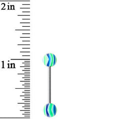 Baby Blue Lime HYPNOTIC Barbell Tongue Ring