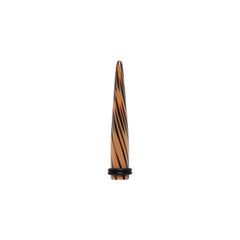 Black Brown Animal Print Acrylic Taper 2G to 00G