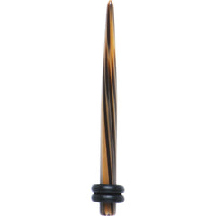 Black Brown Animal Print Acrylic Taper 2G to 00G