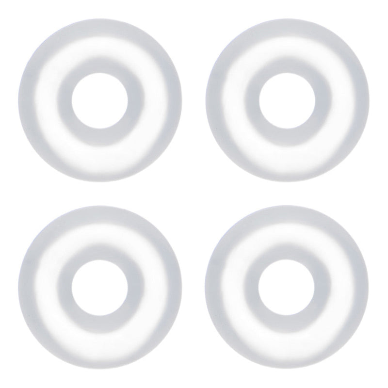 12G Clear Rubber O-Ring 4-Pack
