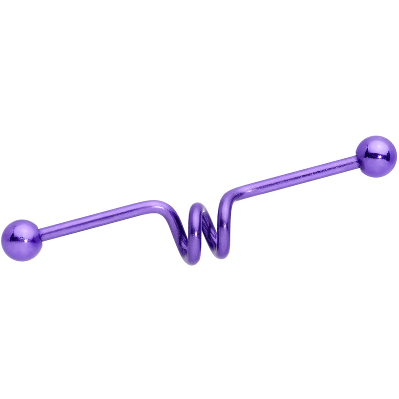 Spiral Purple Anodized Titanium Industrial Project Bar 40mm