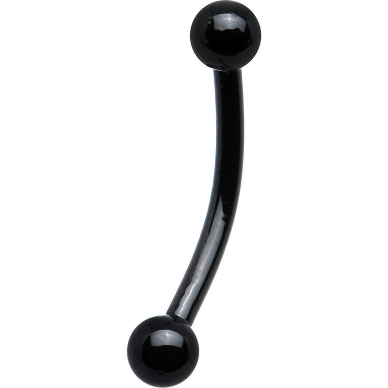 16G Black Electro Titanium Eyebrow Ring