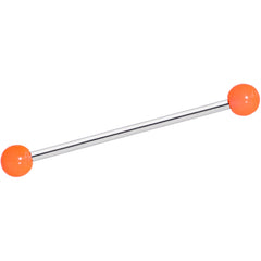 Orange Glow in the Dark Industrial Barbell 35mm