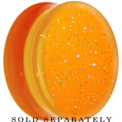 24mm Orange Neon Glitter Saddle Plug