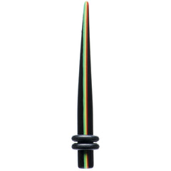 6G Acrylic Rasta Stripe Taper