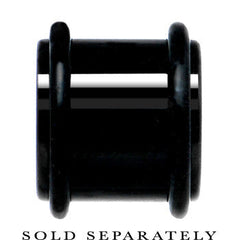 13mm Black Acrylic Straight Plug Pair