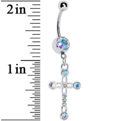 Aurora Cross Dangle Belly Ring