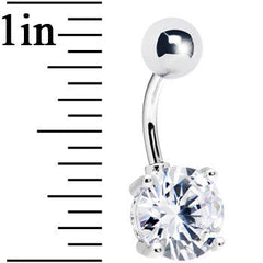 Clear Exquisite Cubic Zirconia Belly Ring