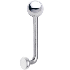 14G 5mm Steel Ball Vertical Hood Piercing - 3/8 2.5mm Rise