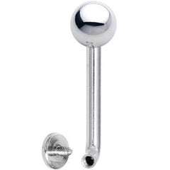 14G 5mm Steel Ball Vertical Hood Piercing - 3/8 2.5mm Rise