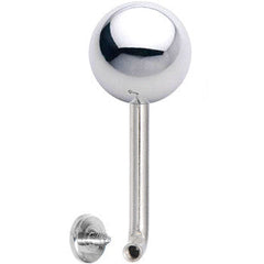 14G 8mm Steel Ball Vertical Hood Piercing -7/16 2.5mm Rise