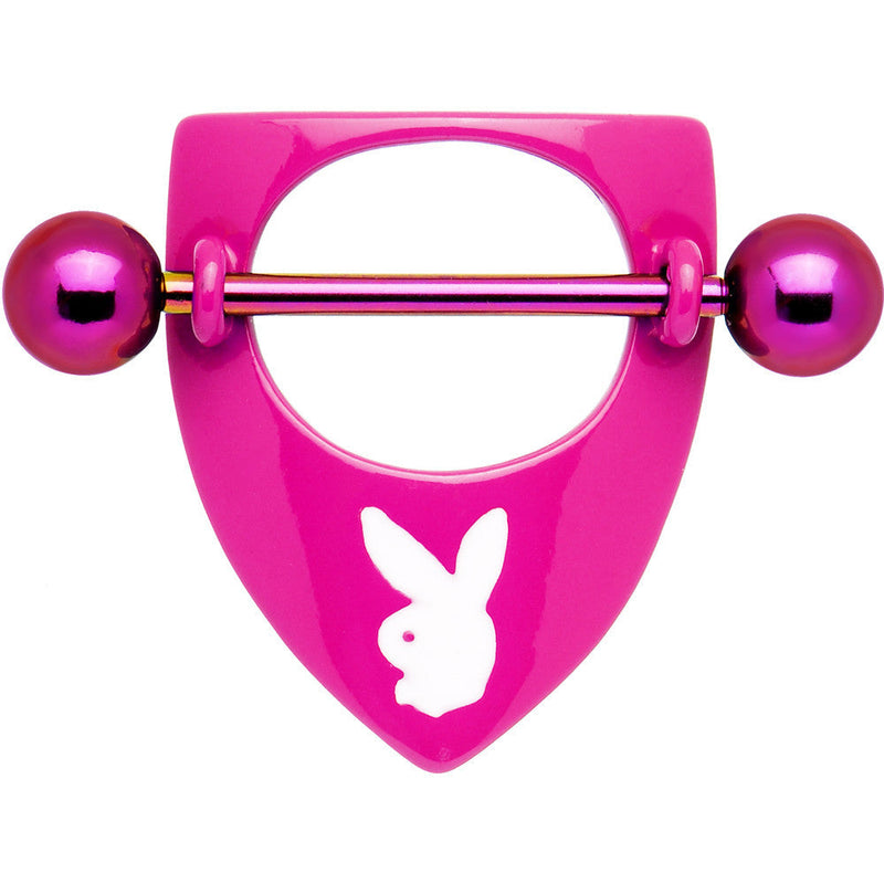 Playboy Pink Titanium Rabbit Head Shield Nipple Ring