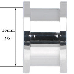 5/8 Stainless Steel Herb Stash and Grinder Plug Set