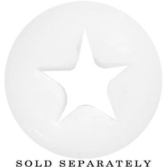 0G White Star Silicone Flexible Tunnel