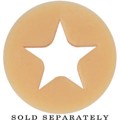 0G Flesh Star Silicone Flexible Tunnel