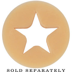 1/2 Flesh Star Silicone Flexible Tunnel