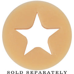 9/16 Flesh Star Silicone Flexible Tunnel