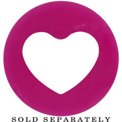 5/8 Purple Heart Silicone Flexible Tunnel