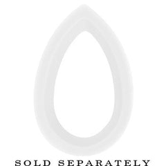7.35mm White Teardrop Silicone Flexible Tunnel