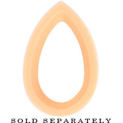 00G Flesh Teardrop Silicone Flexible Tunnel