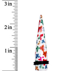 9/16 Multi Color Butterfly Acrylic Ear Taper