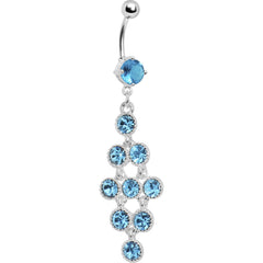 Aqua Modish Gem Chandelier Belly Ring