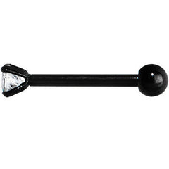 16G 3/8 4mm CZ Black Titanium Cartilage Tragus Earring