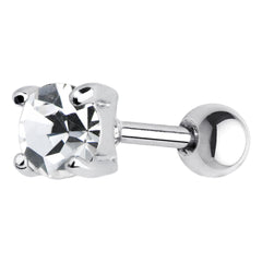 16G 5mm Clear CZ Round Cartilage Tragus Earring