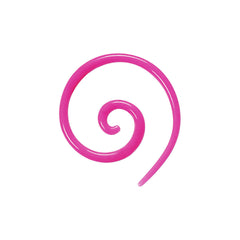 12G Pink Acrylic Super Spiral Taper
