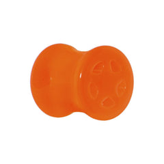 Acrylic Neon Orange Star Tunnel Plug 2G to 20mm