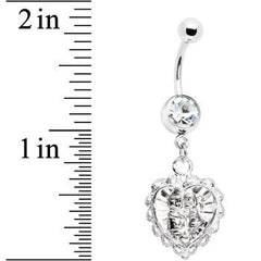 Romantic Couples Heart Belly Ring