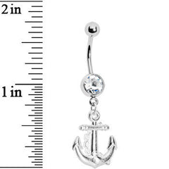Crystalline Gem Anchor Belly Ring