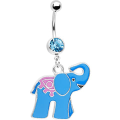 Boyish Blue Elephant Belly Ring