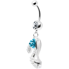 Faux Pearl Stiletto Shoe Belly Ring