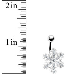 Crystalline Gem Snowflake Belly Ring